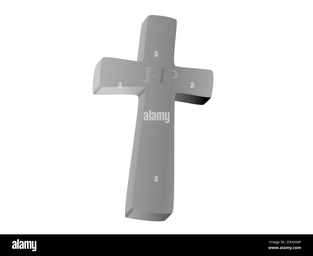 Croce su sfondo nuvole - rendering 3D Foto Stock