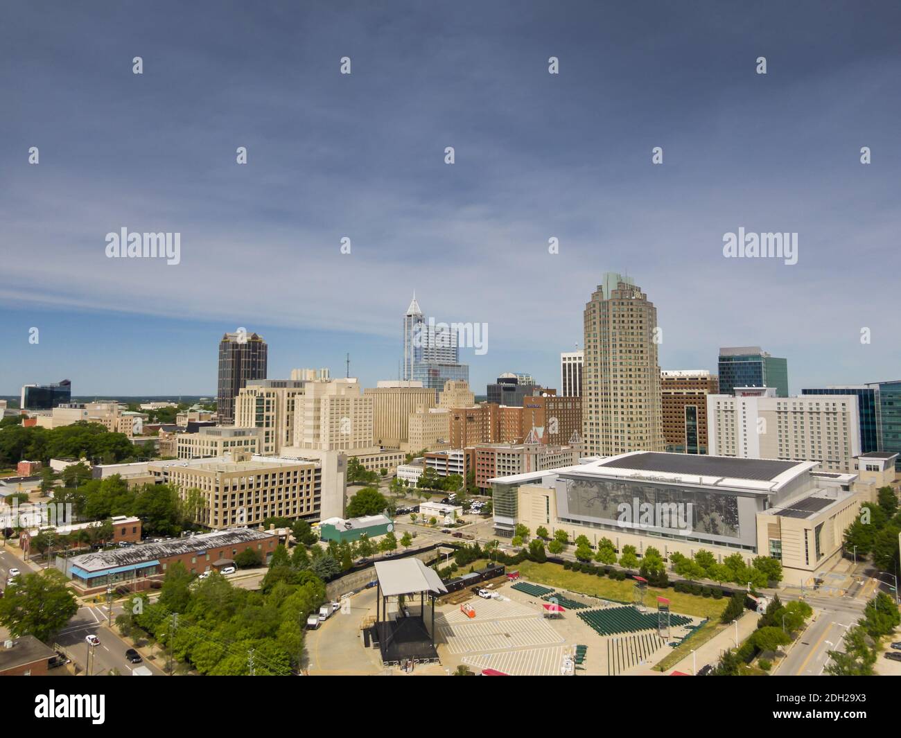 Viste aeree di Raleigh, Carolina del Nord Foto Stock