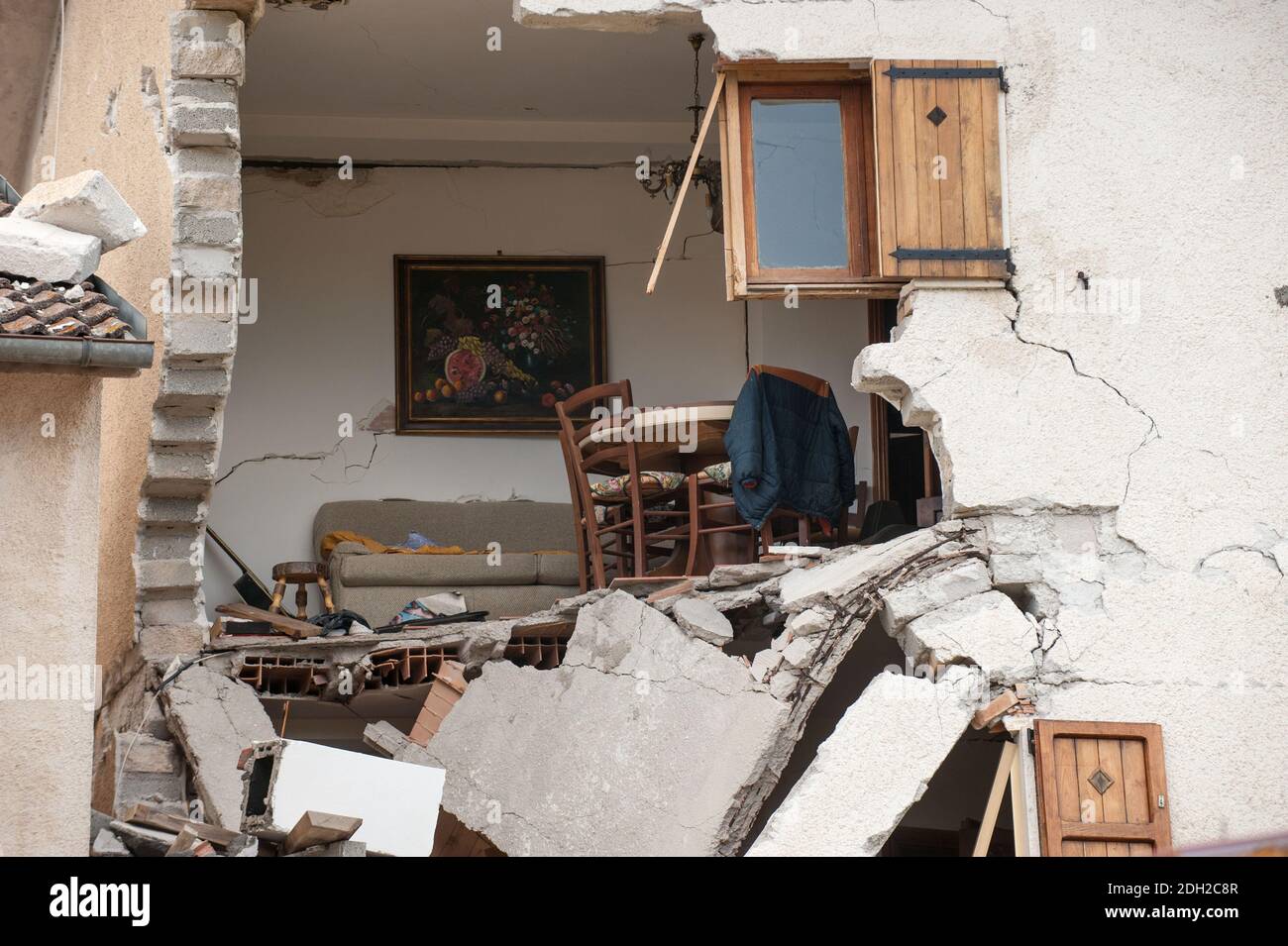 Saletta, 13/04/2017: Terremoto in Italia centrale. © Andrea Sabbadini Foto Stock