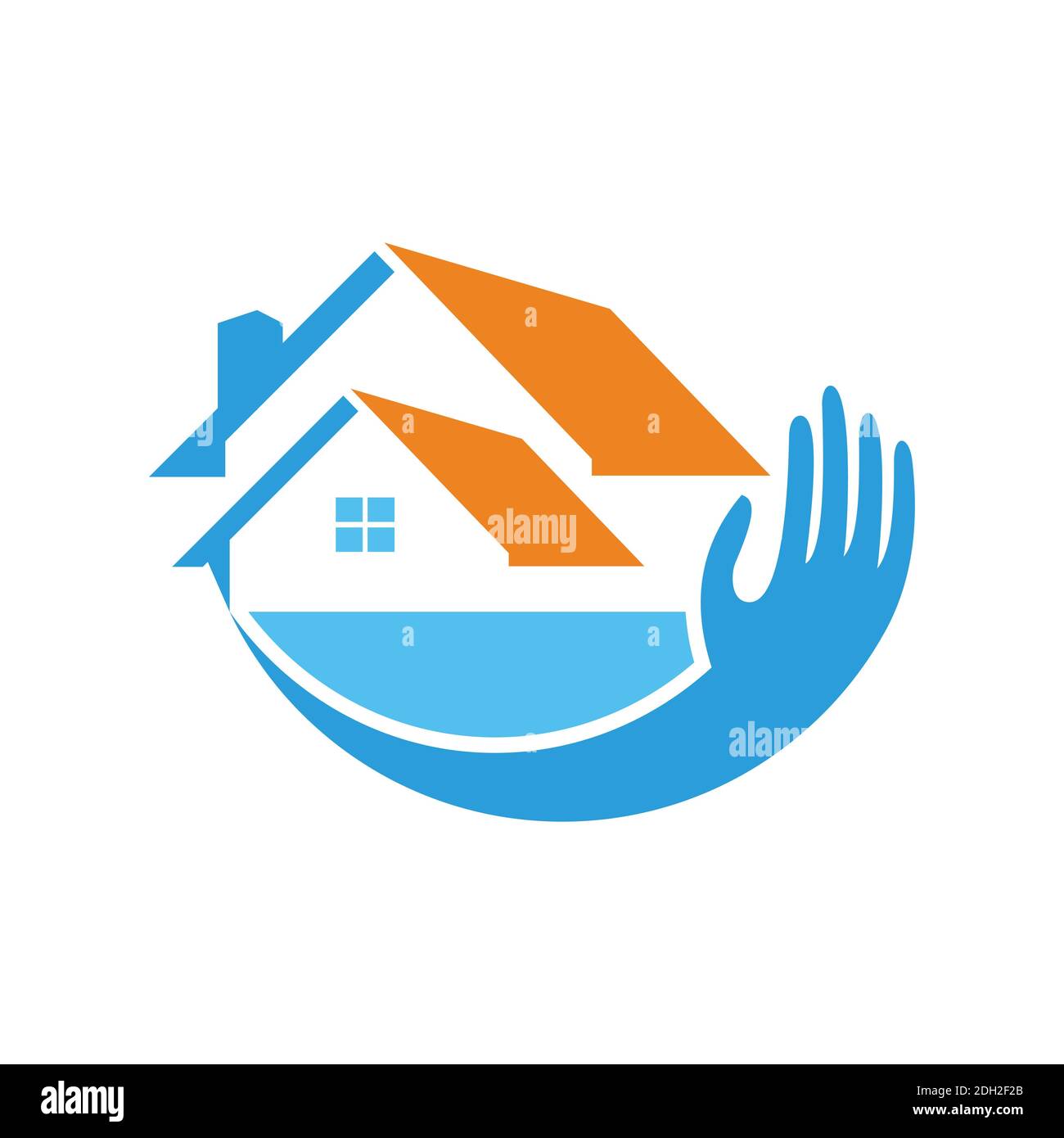 abstract residence home casa logo icona concetto grafico vettoriale Illustrazione Vettoriale