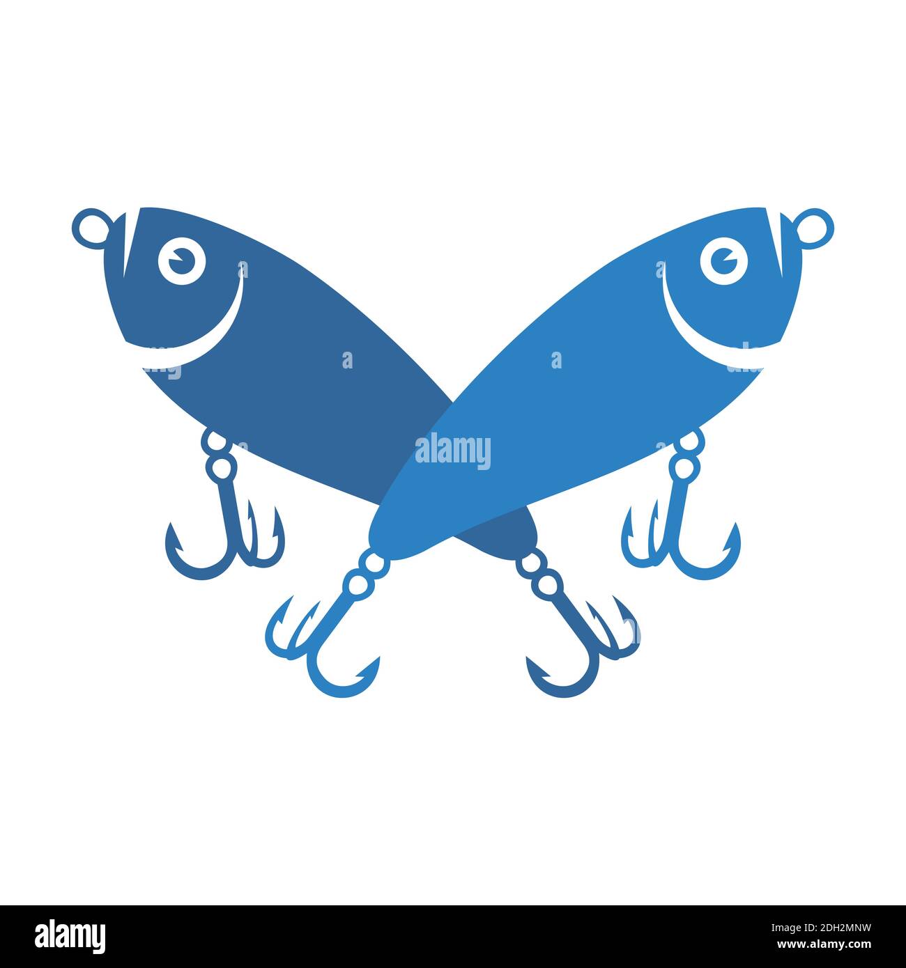 icona lure di pesca logo icona vettore concetto di design Illustrazione Vettoriale