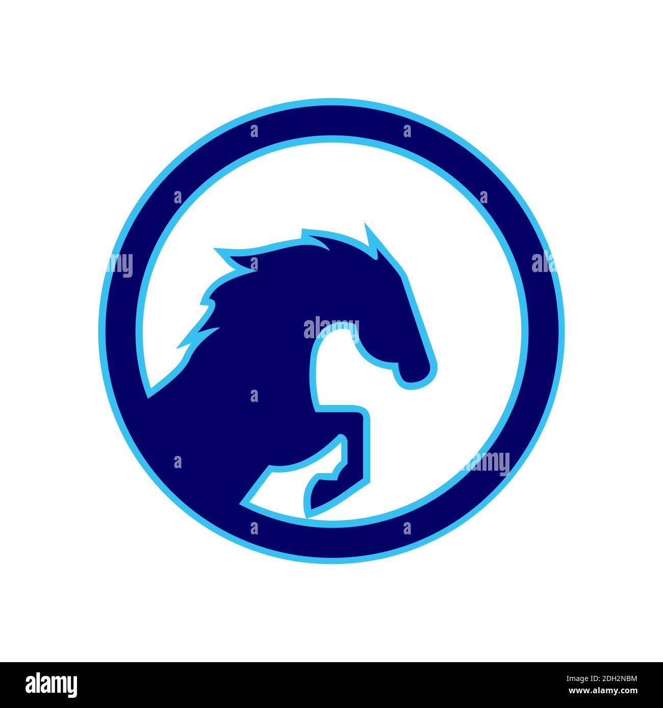 logo horse power concept icona vettoriale concept design Illustrazione Vettoriale