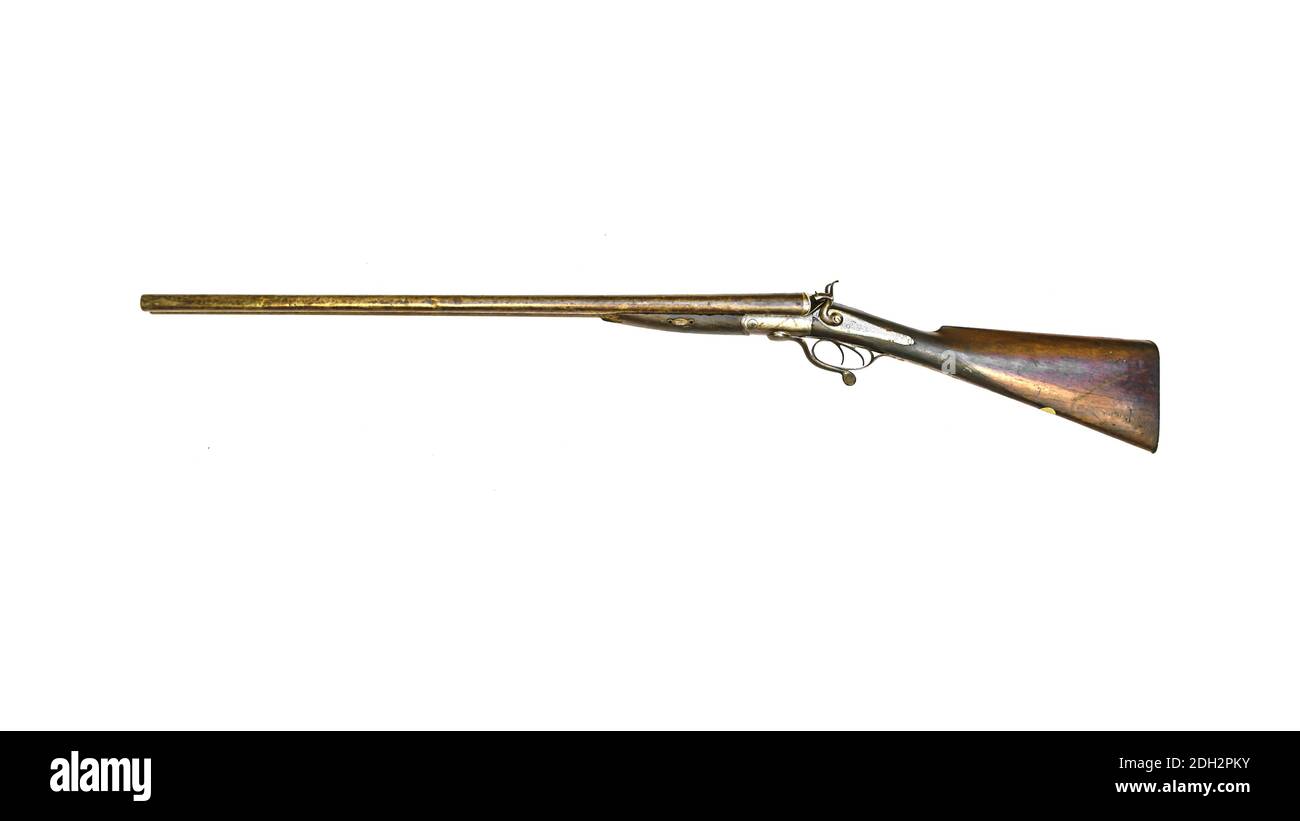 Fucile lungo antico isolato Foto Stock