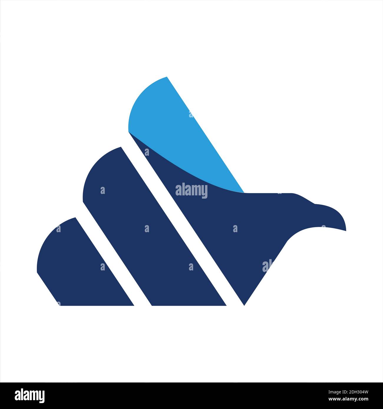 concetto astratto del logo vettoriale dell'icona della lettera dell'aquila Illustrazione Vettoriale
