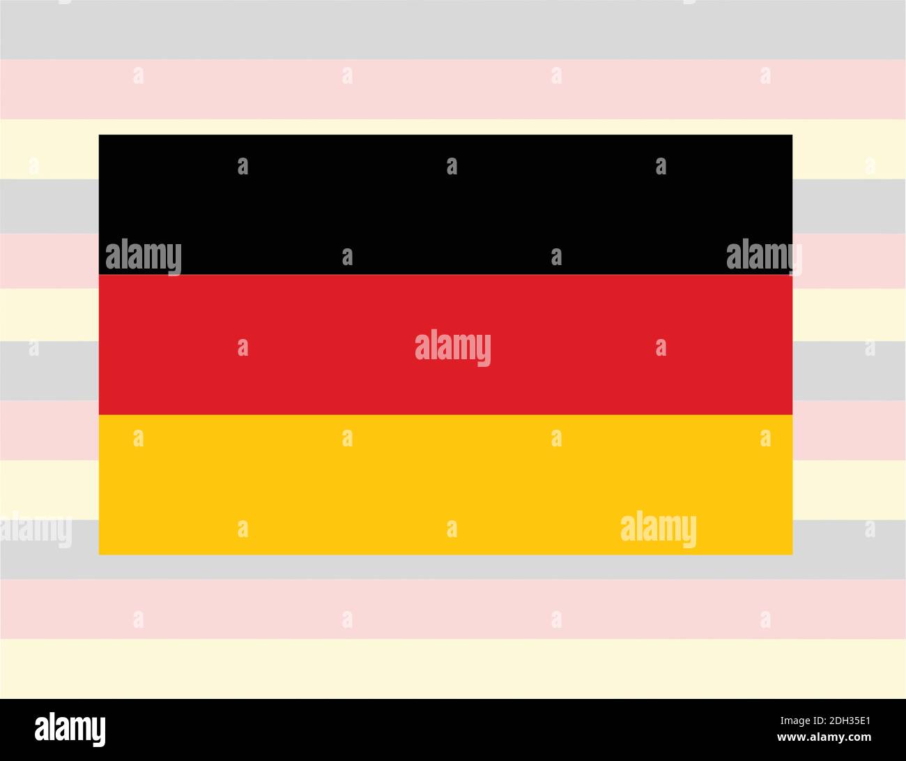 Bandiera nazionale della Germania. Bandiera europea. Illustrazione Vettoriale