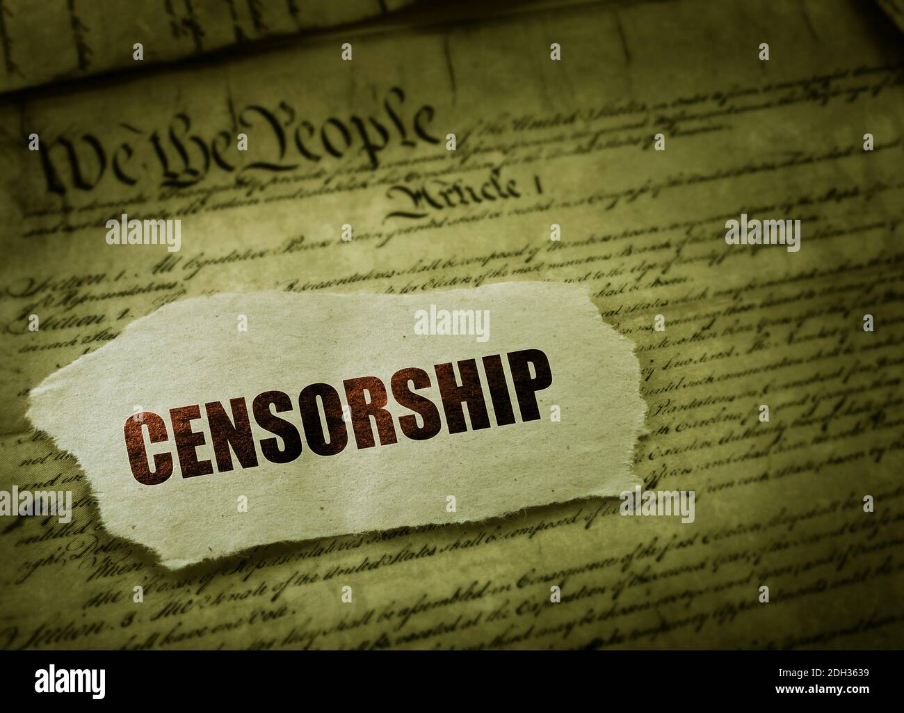 Libertà di parola e concetto di censura Foto Stock