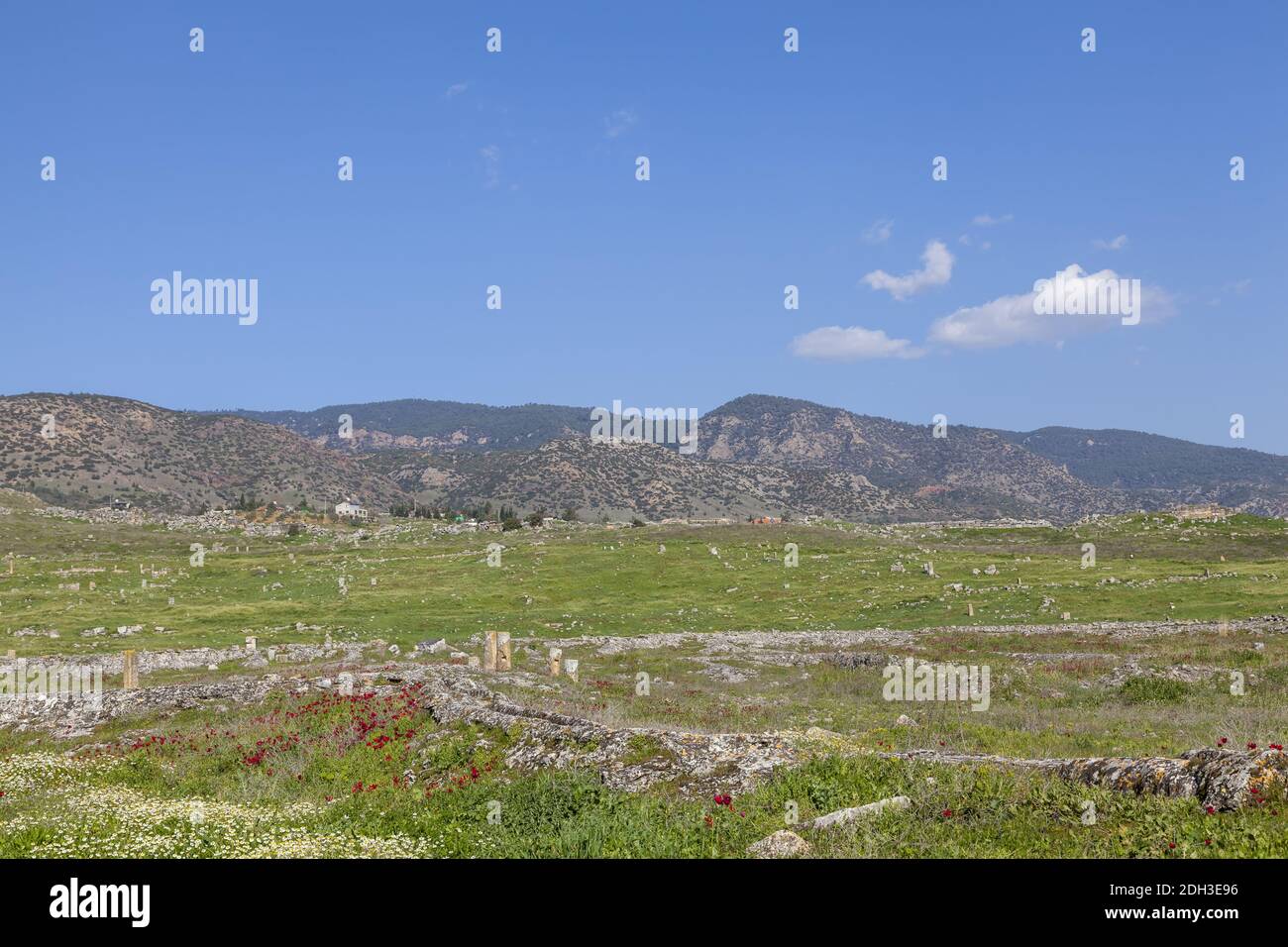 Antico sito rovina campo Hierapolis Foto Stock