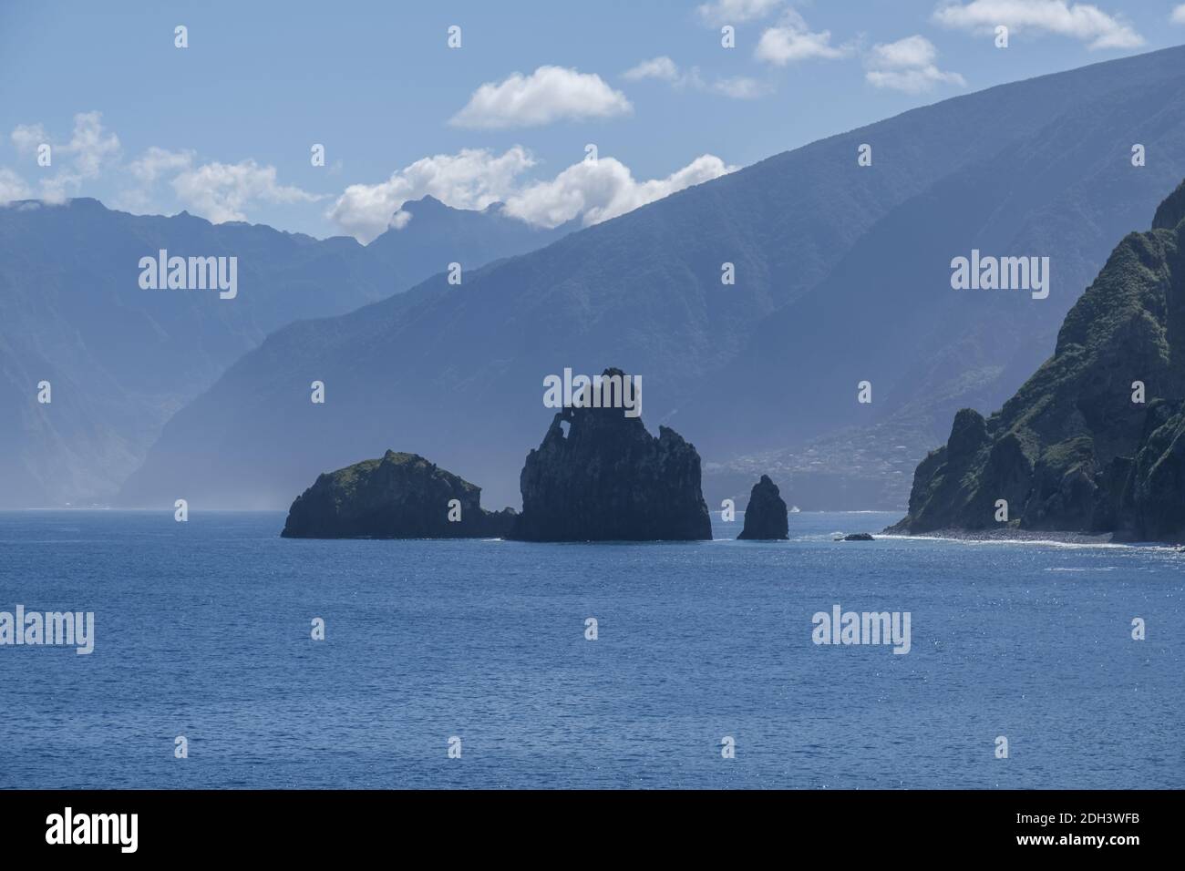 Paesaggio costiero di Madeira nel nord-ovest Foto Stock