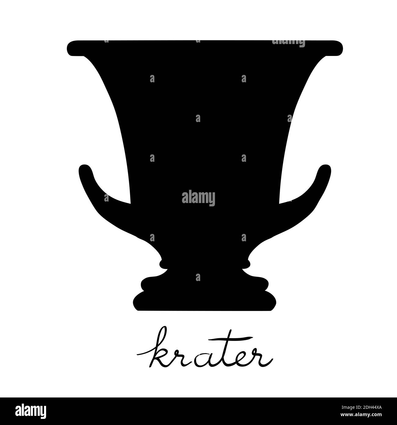 Allarga la silhouette krater Foto Stock