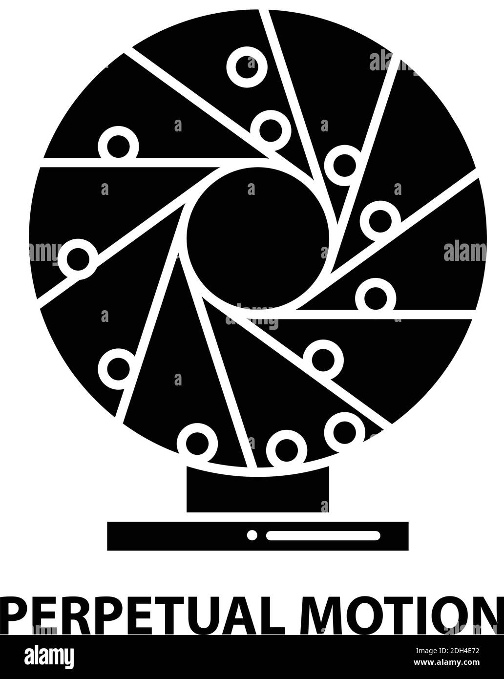 icona movimento perpetuo, segno vettoriale nero con tratti modificabili, illustrazione concettuale Illustrazione Vettoriale