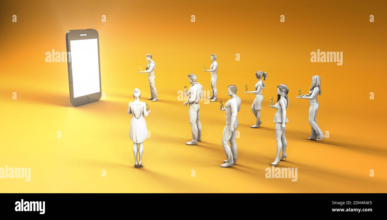 App mobile redditizia Foto Stock