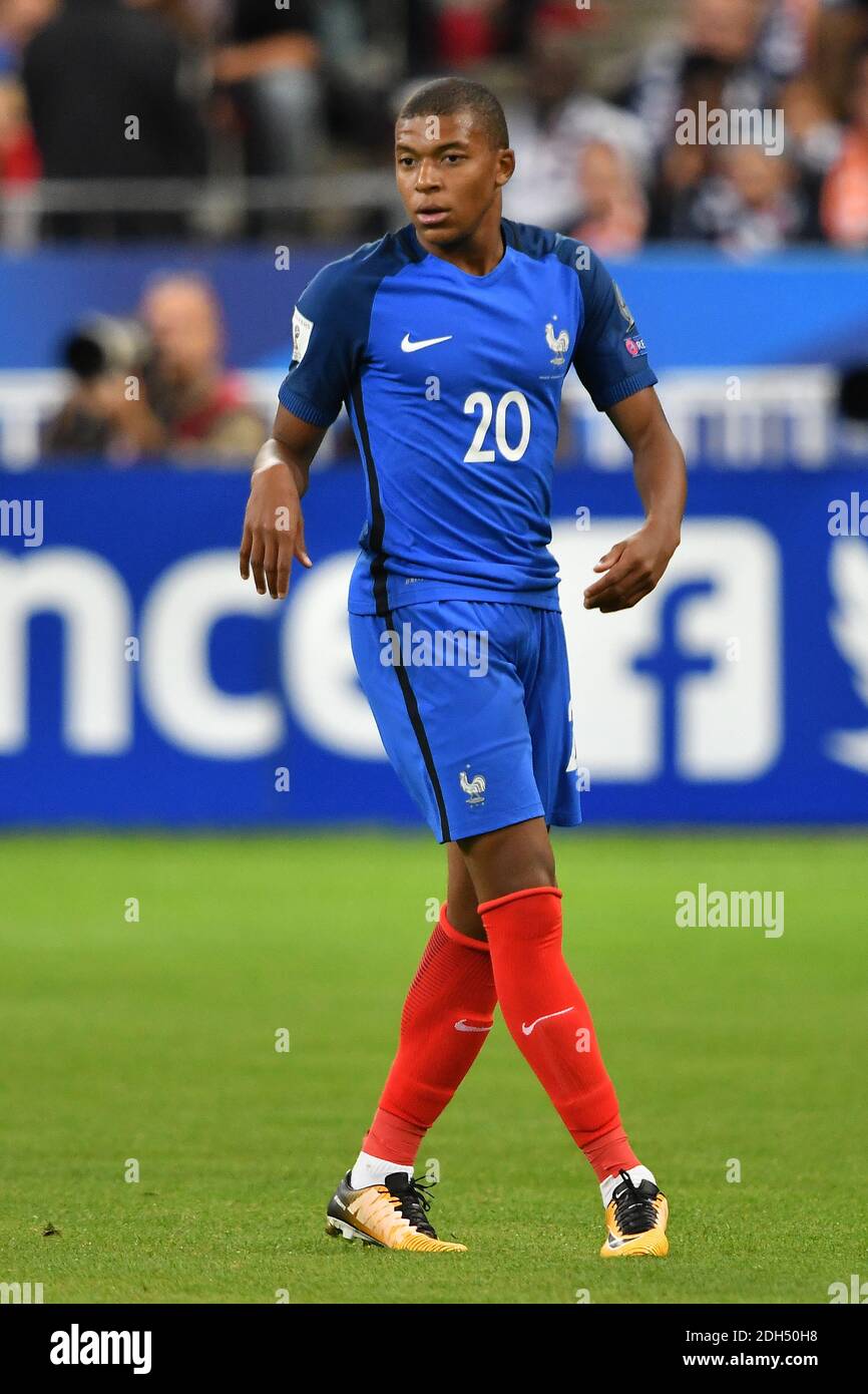 Kylian Mbappe di Francia durante la partita di qualificazione della Coppa del mondo FIFA 2018 tra Francia e Paesi Bassi allo Stade de France il 31 agosto 2017 a Parigi, Francia. Foto di Laurent Zabulon/ABACAPRESS.COM Foto Stock