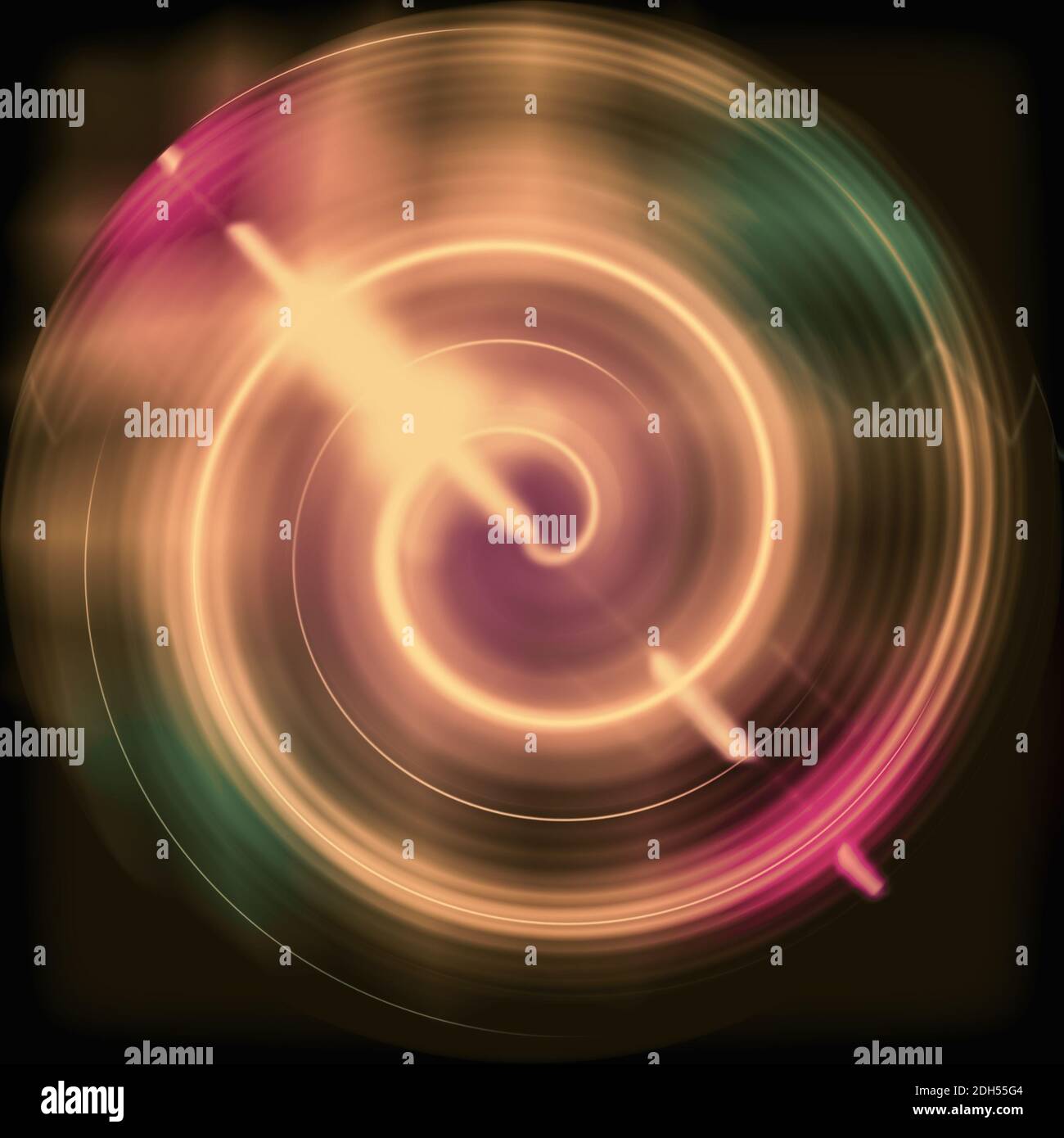 Immagine astratta sotto forma di spirale luminosa Foto Stock