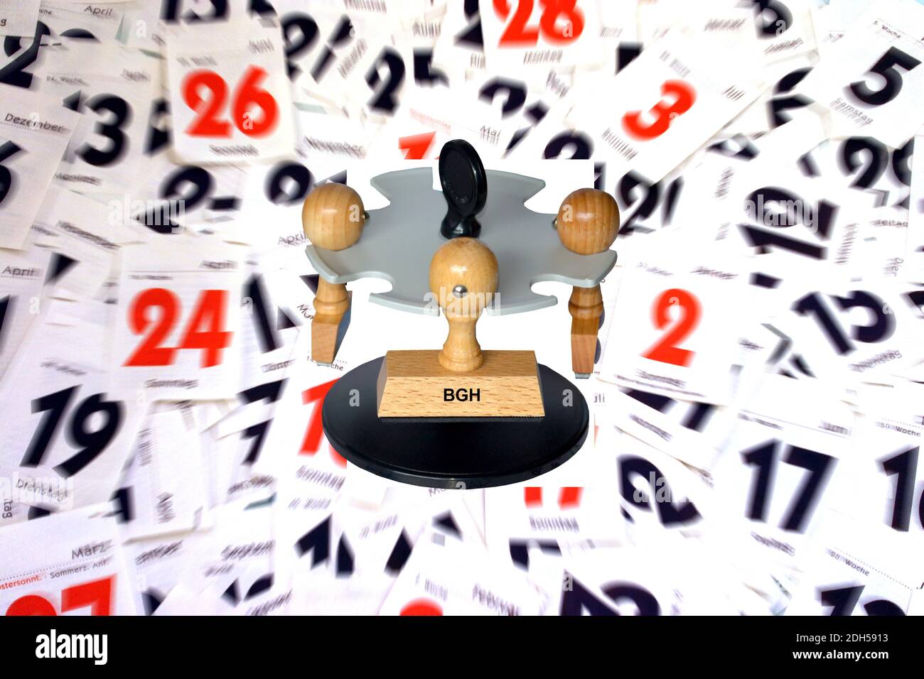 Stempel mit der Aufschrift: BGH, Bundesgerichtshof Foto Stock