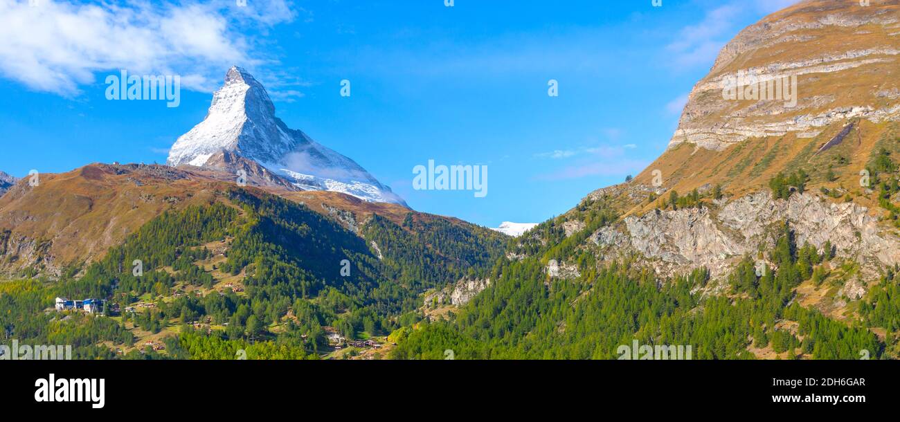 Primo piano sul monte Cervino, Svizzera Foto Stock