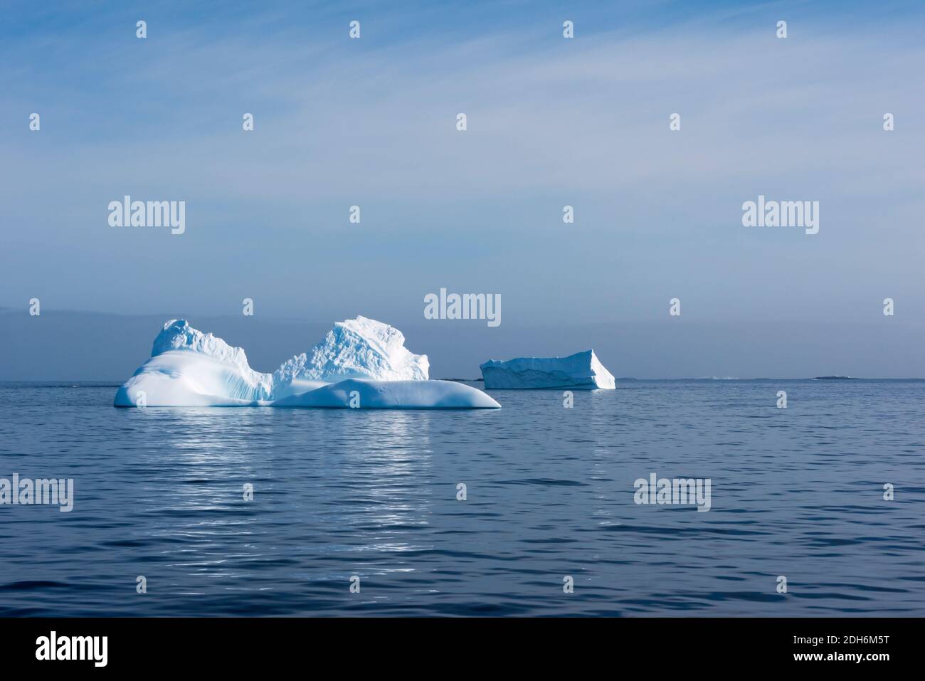 Paesaggio di iceberg nell'Oceano Atlantico del Sud, Antartide Foto Stock