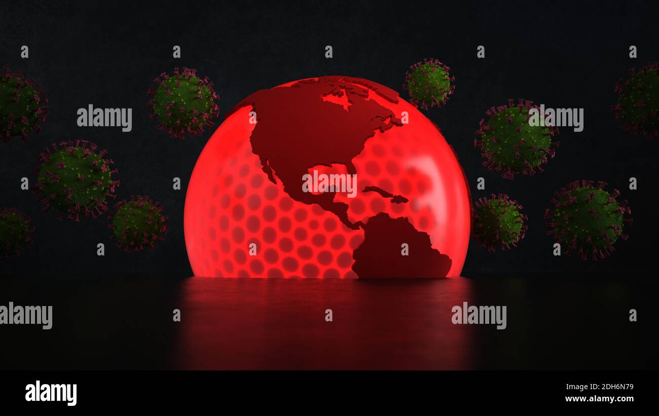 Virus pandemico globale Foto Stock
