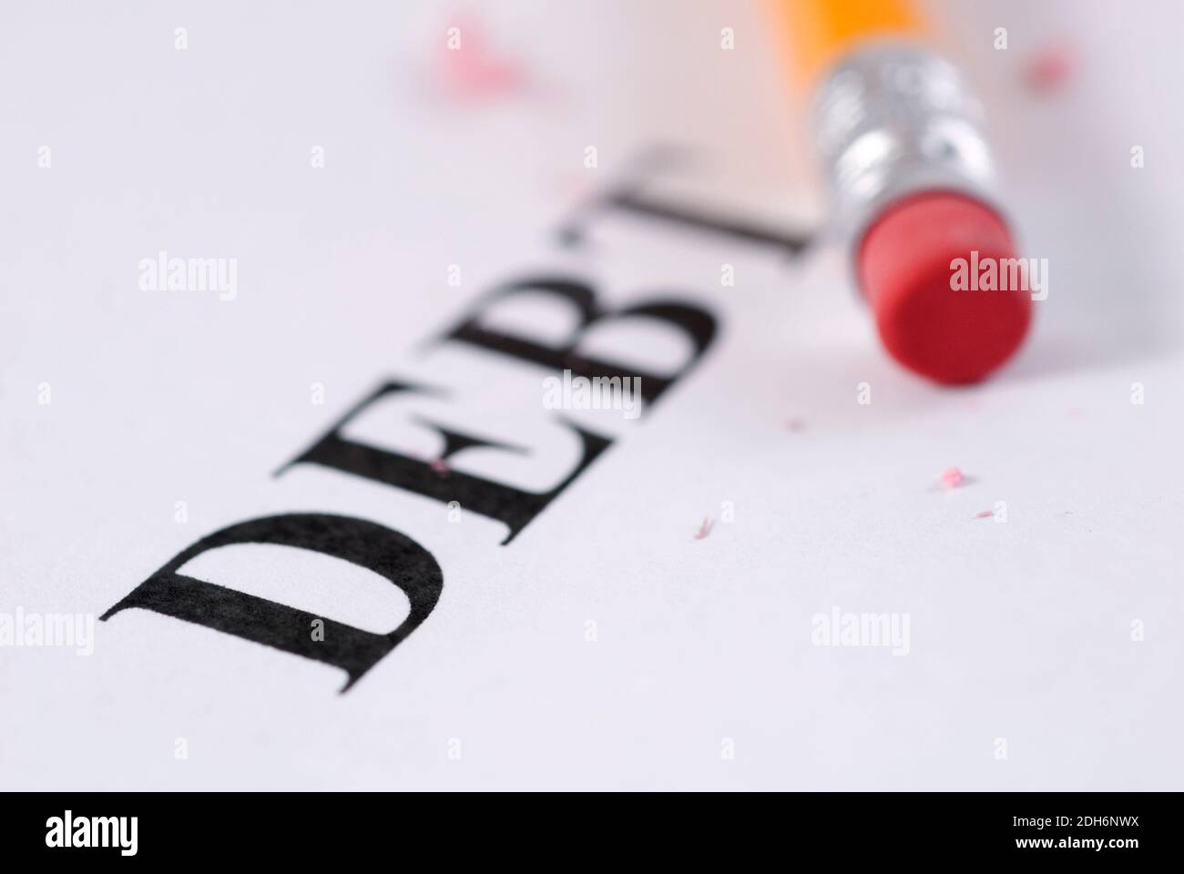 Cancellare debito, Foreclosure, fallimento Foto Stock