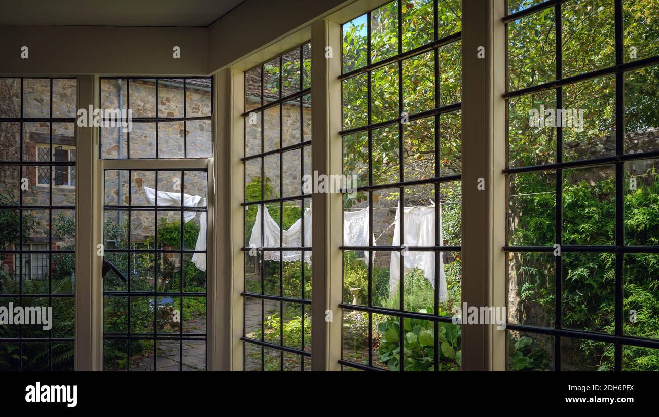 Interno di antico castello di Avebury 16 ° secolo in Avebury Inghilterra Foto Stock