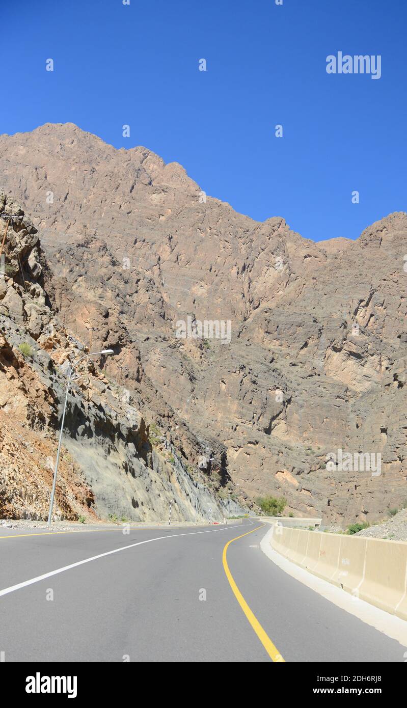 Viaggio su strada in Oman. Foto Stock