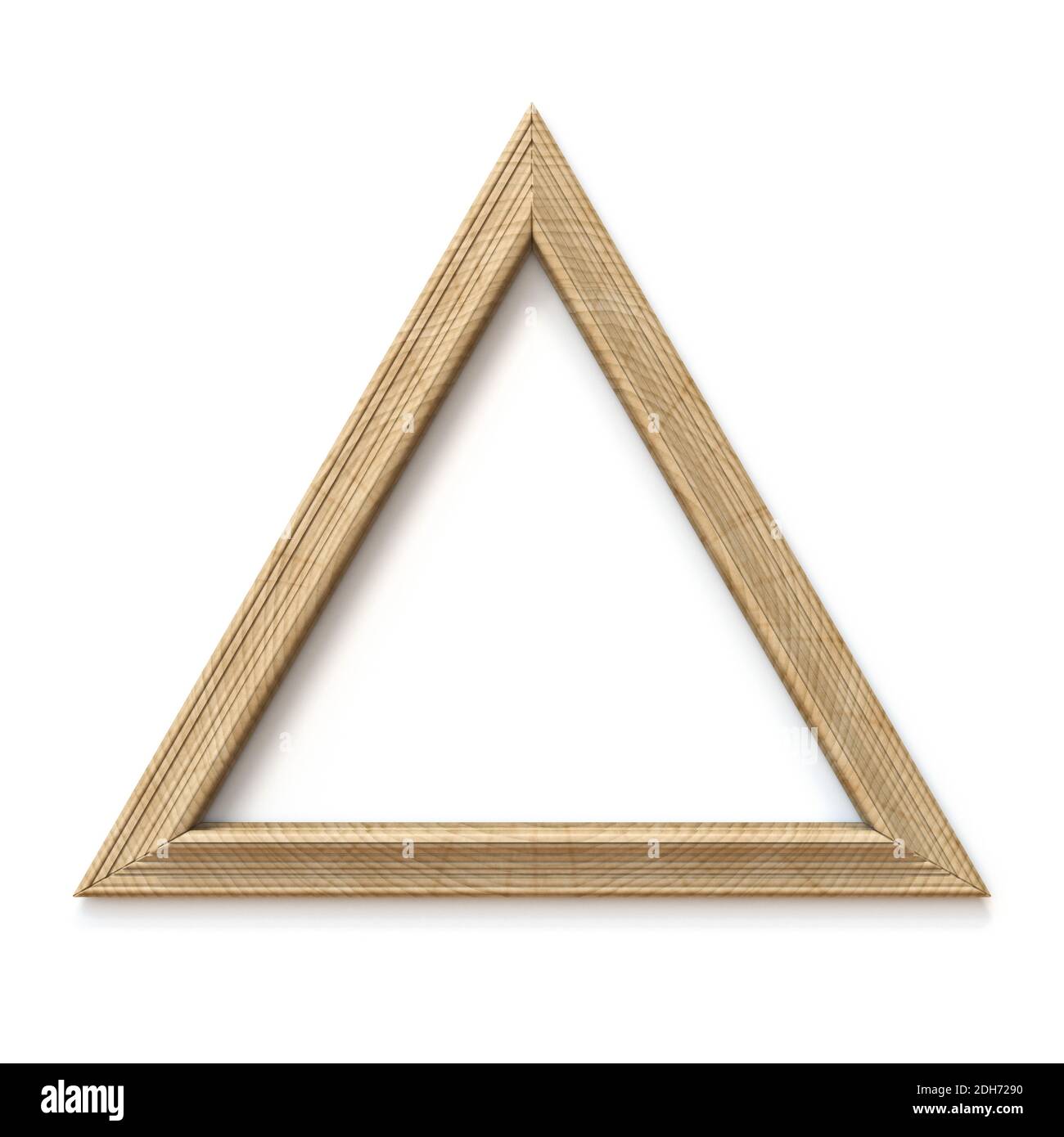 Cornice 3D in legno a forma di triangolo Foto stock - Alamy