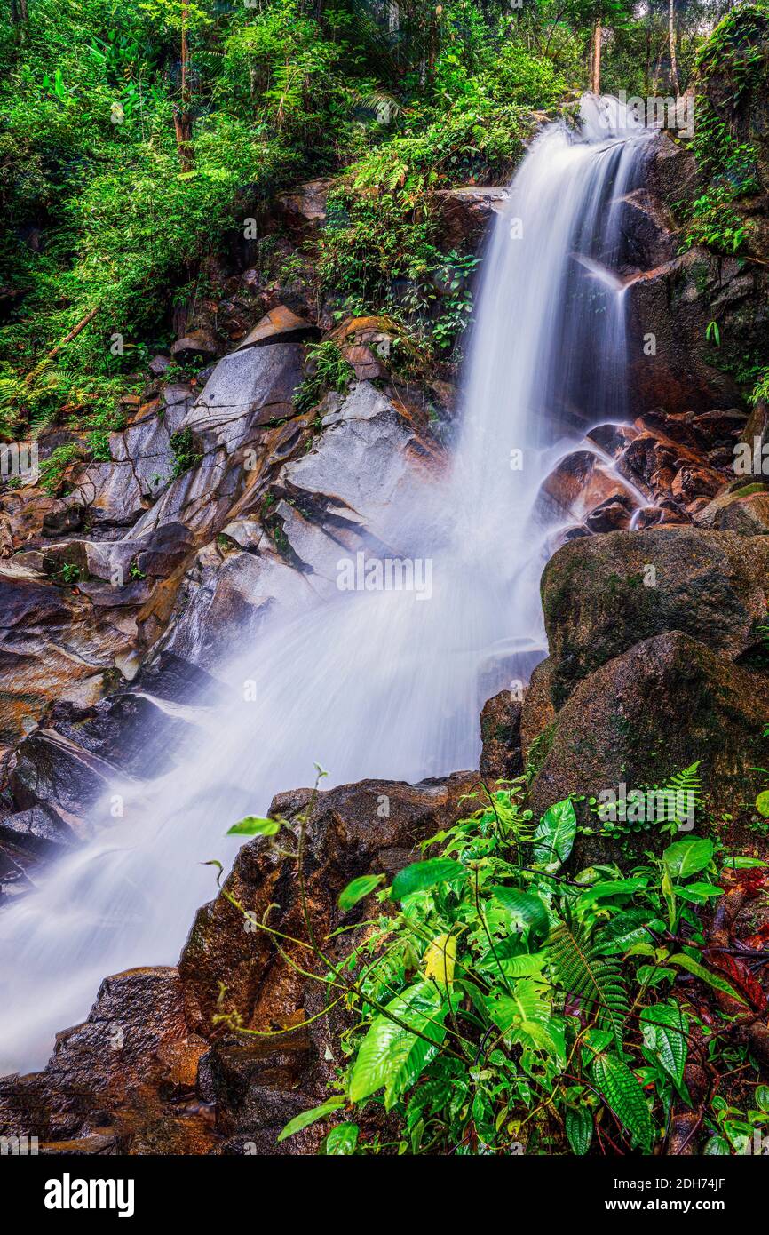 Le cascate di Jeram Toi, Malesia. Foto Stock