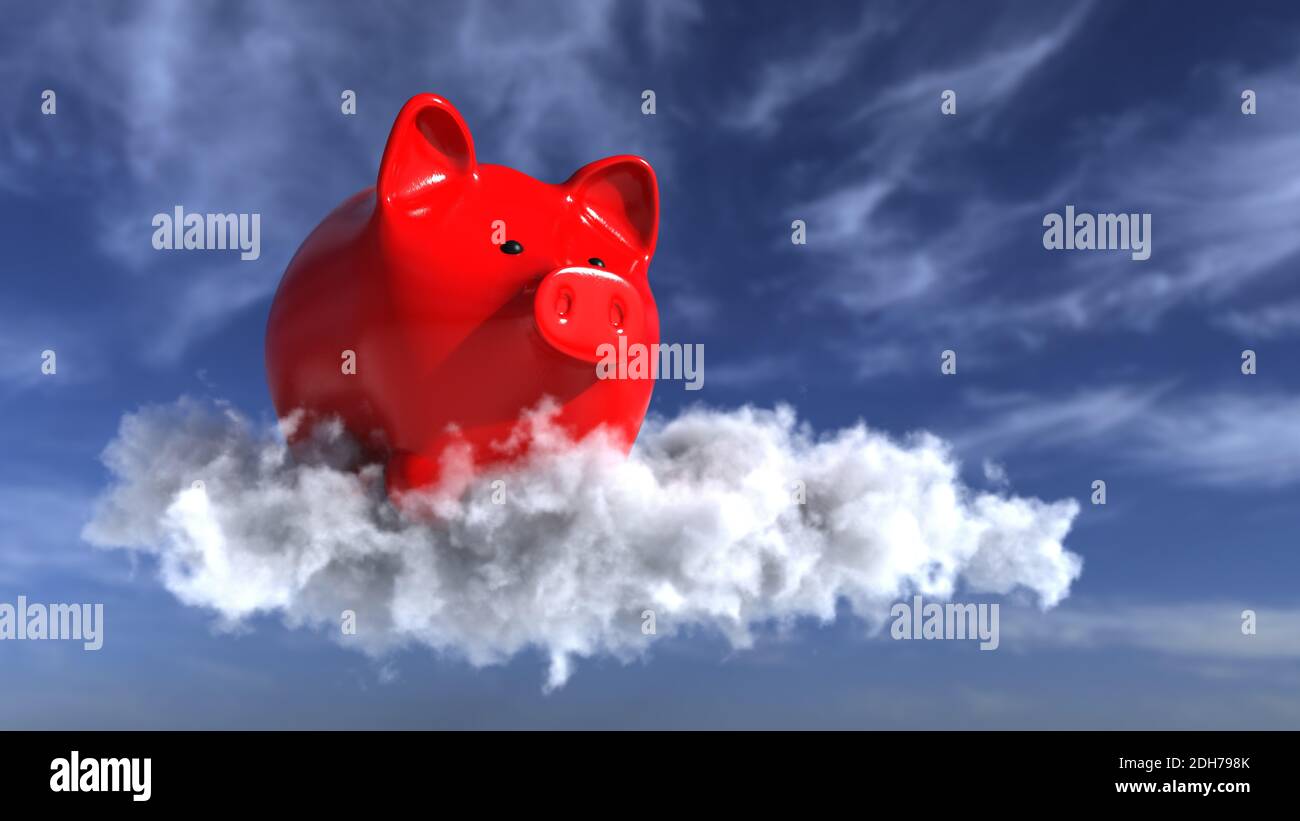 Piggy Bank in the Sky Foto Stock