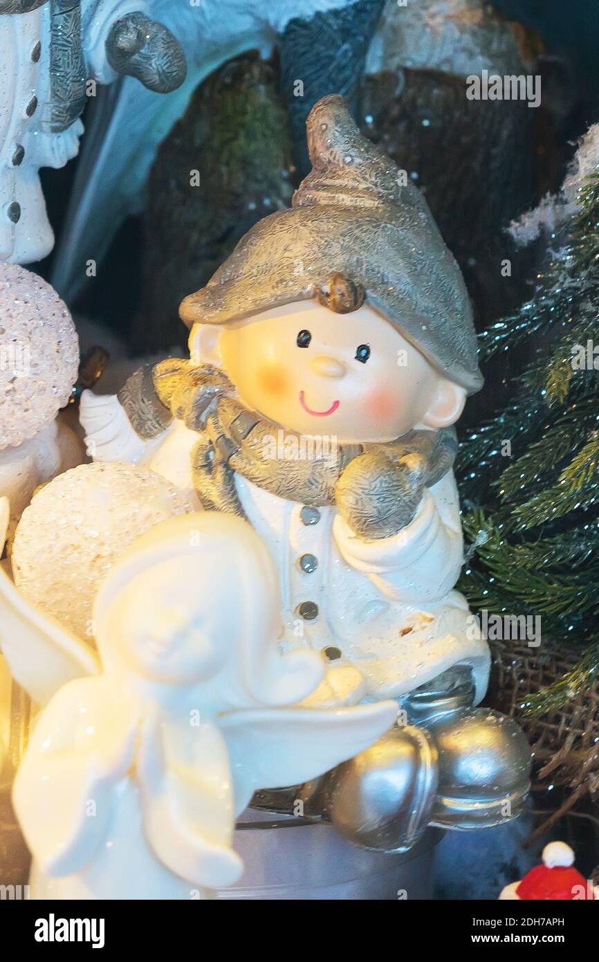 Decorazioni natalizie europee Foto Stock