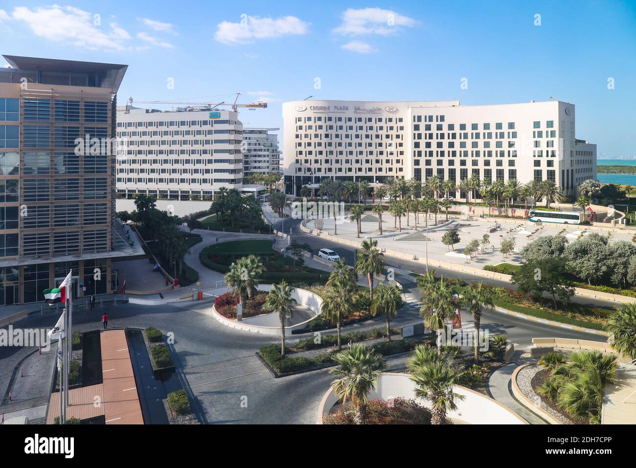 Abu Dhabi, Emirati Arabi Uniti. 10 dicembre 2020. La biosfera, area che comprende gli hotel yas plaza e la strada per il paddock di F1, dove solo il personale di F1 è consentito durante il Gran Premio di Abu Dhabi della Formula 1 Etihad Airways 2020, dal 11 al 13 dicembre 2020 sul circuito di Yas Marina, In Abu Dhabi - Photo Antonin Vincent / DPPI / LM Credit: Gruppo Editoriale LiveMedia/Alamy Live News Foto Stock
