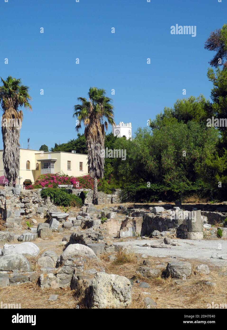 Scavi nella città di Kos Foto Stock