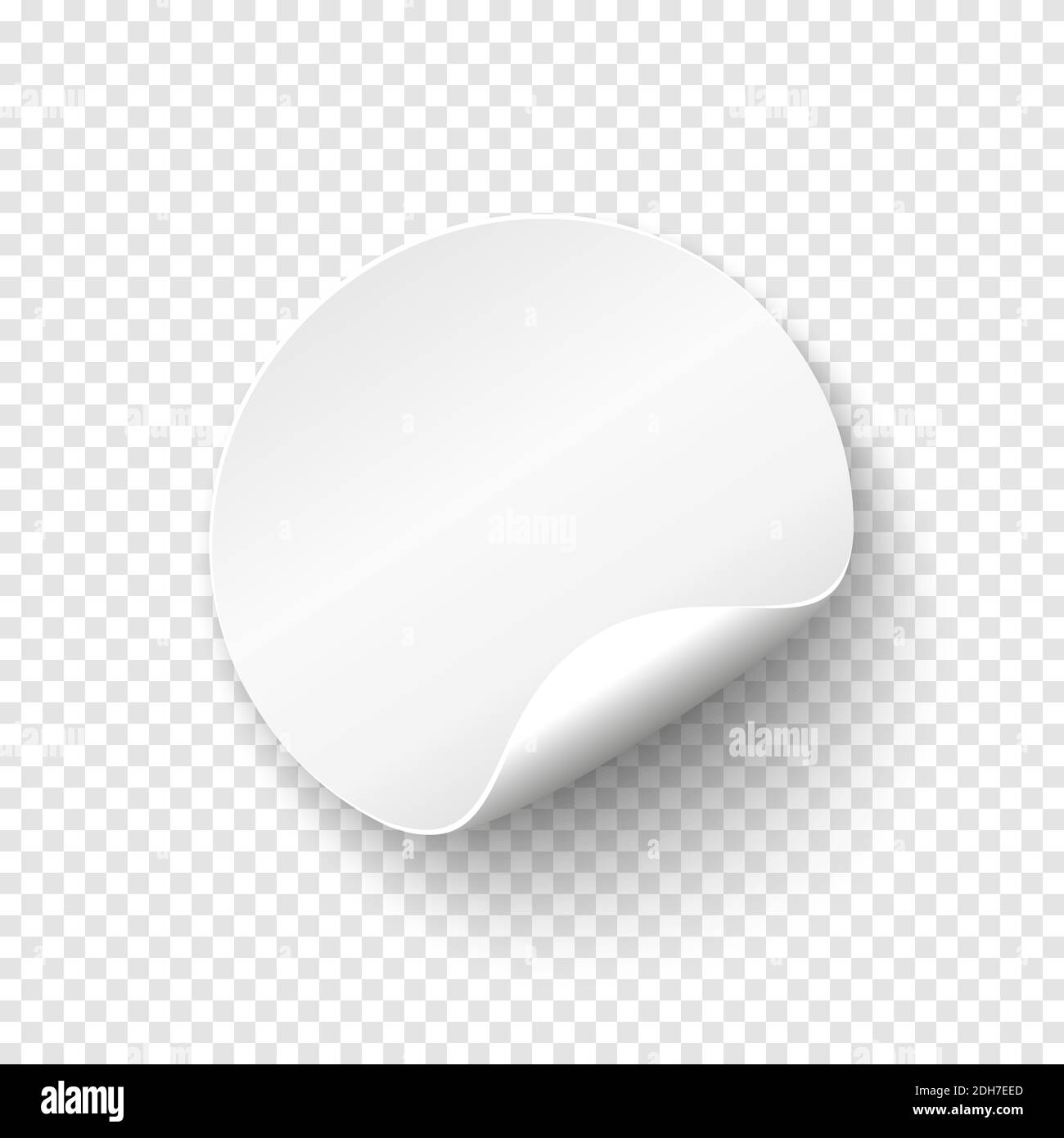 Banner rotondo in cartoncino vuoto. Modello di tag prezzo. Badge promozionale. Illustrazione Vettoriale