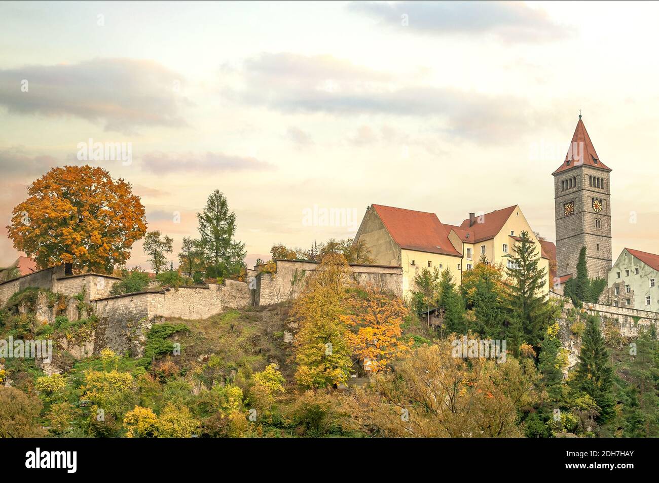 Monastero di Castello a Kastl in Baviera in autunno, Germania Foto Stock