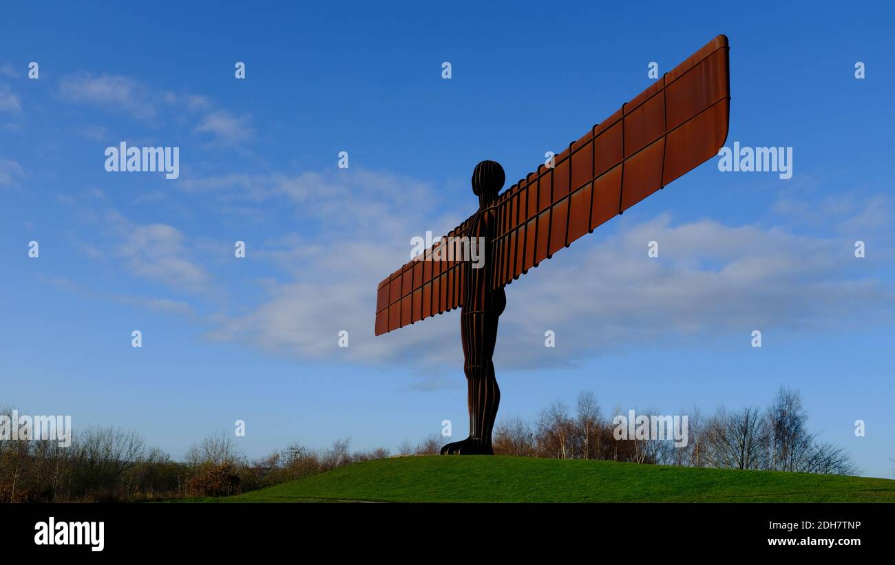 L'Angelo del Nord a Gateshead, venerdì 27 novembre 2020. Foto Stock