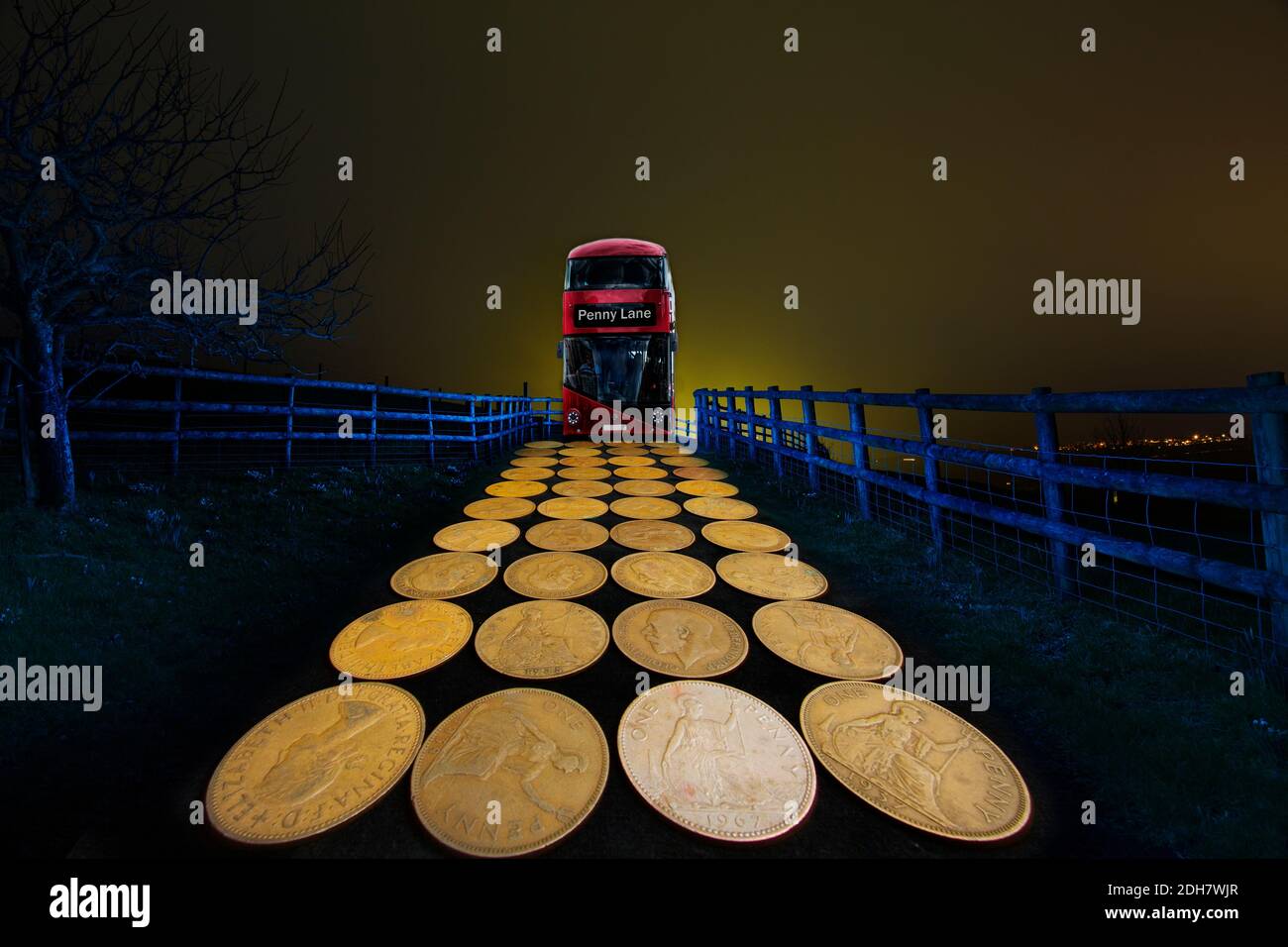 immagine concettuale, penny lane Foto Stock