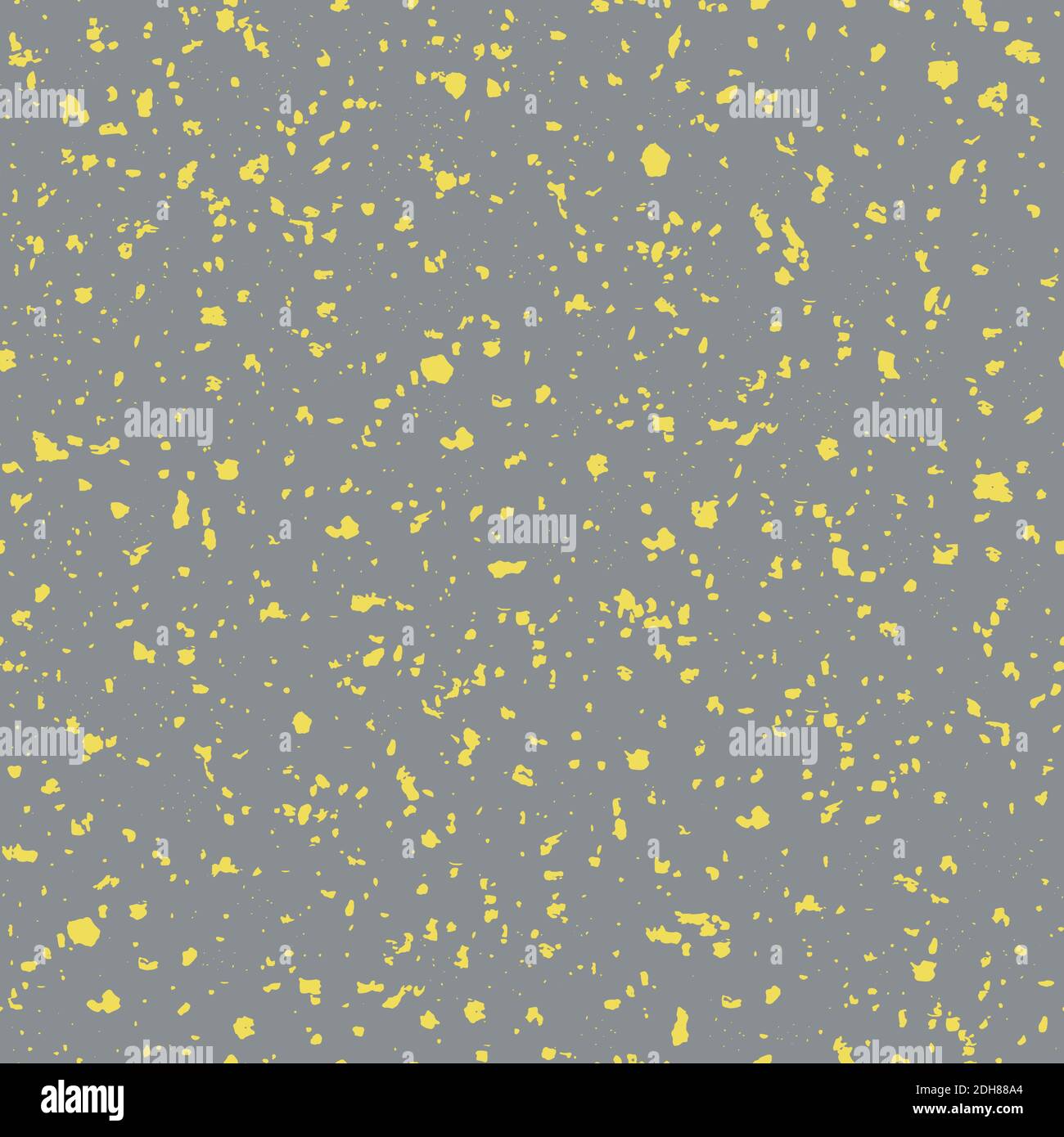 Grigio e giallo motivo terrazzo artigianale sfondo. Sfondo di particelle di granito di pietra granulata grossolana densa. Struttura astratta di roccia ignea di Illustrazione Vettoriale