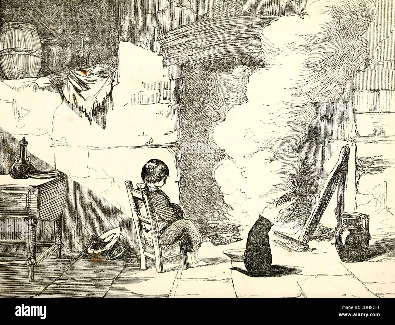 Una favola dal libro "favola" di Forrester, Alfred Henry, 1804-1872 [Alfred Henry Forrester (10 settembre 1804 – 26 maggio 1872) è stato un autore inglese, comico, illustratore e artista, conosciuto anche sotto lo pseudonimo di Alfred Crowquill. Foto Stock