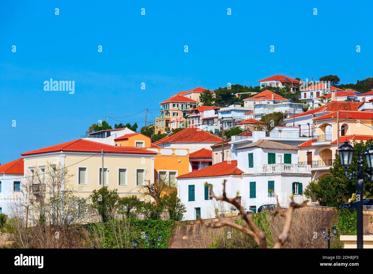 Pylos, Grecia vista panoramica della città Foto Stock