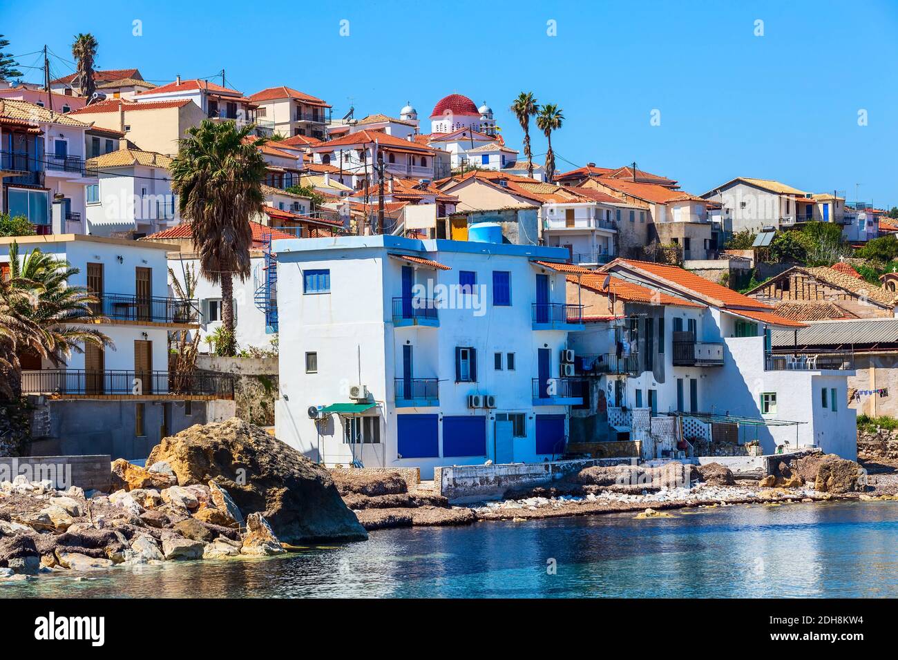 Tradizionale villaggio di pescatori di Koroni, Grecia Foto Stock
