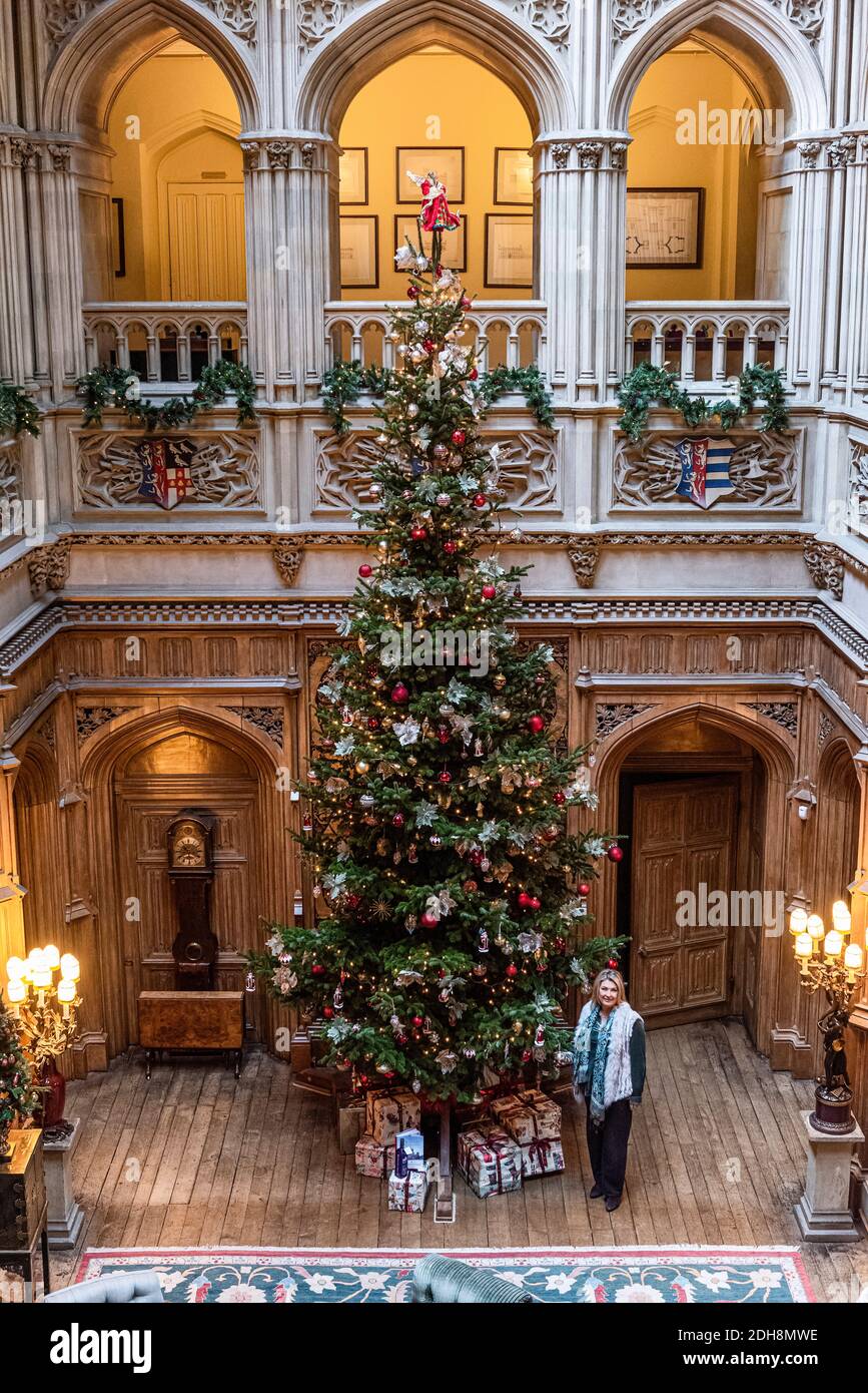 Natale presso l'abbazia del centro città Foto Stock