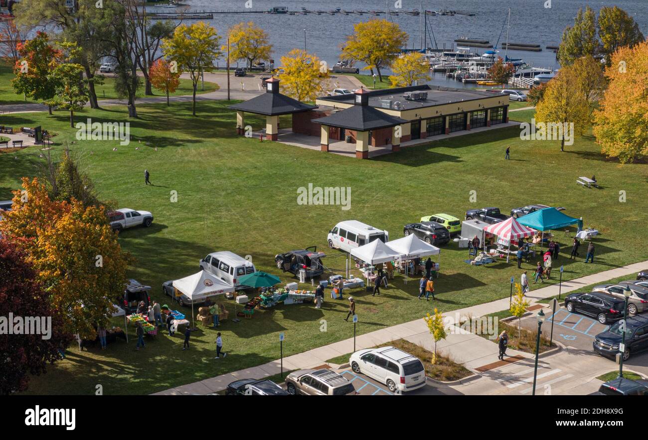 Boyne City Farmer's Market Foto Stock