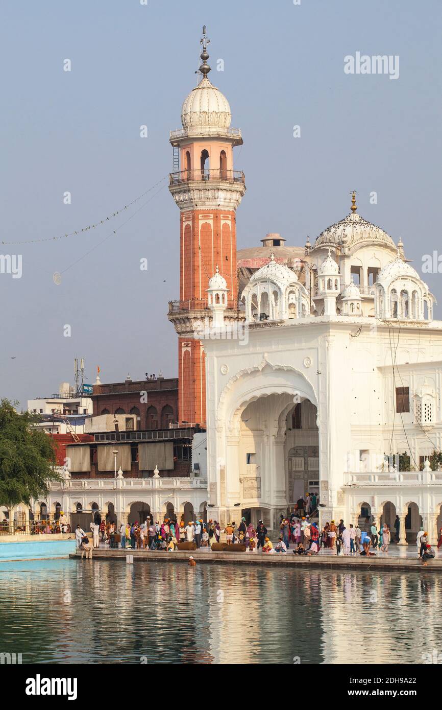 India Punjab, Amritsar e l'Harmandir Sahib, noto come il Tempio d'Oro Foto Stock