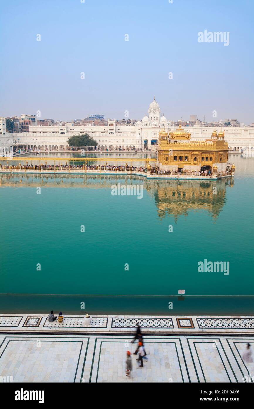 India Punjab, Amritsar e l'Harmandir Sahib, noto come il Tempio d'Oro Foto Stock