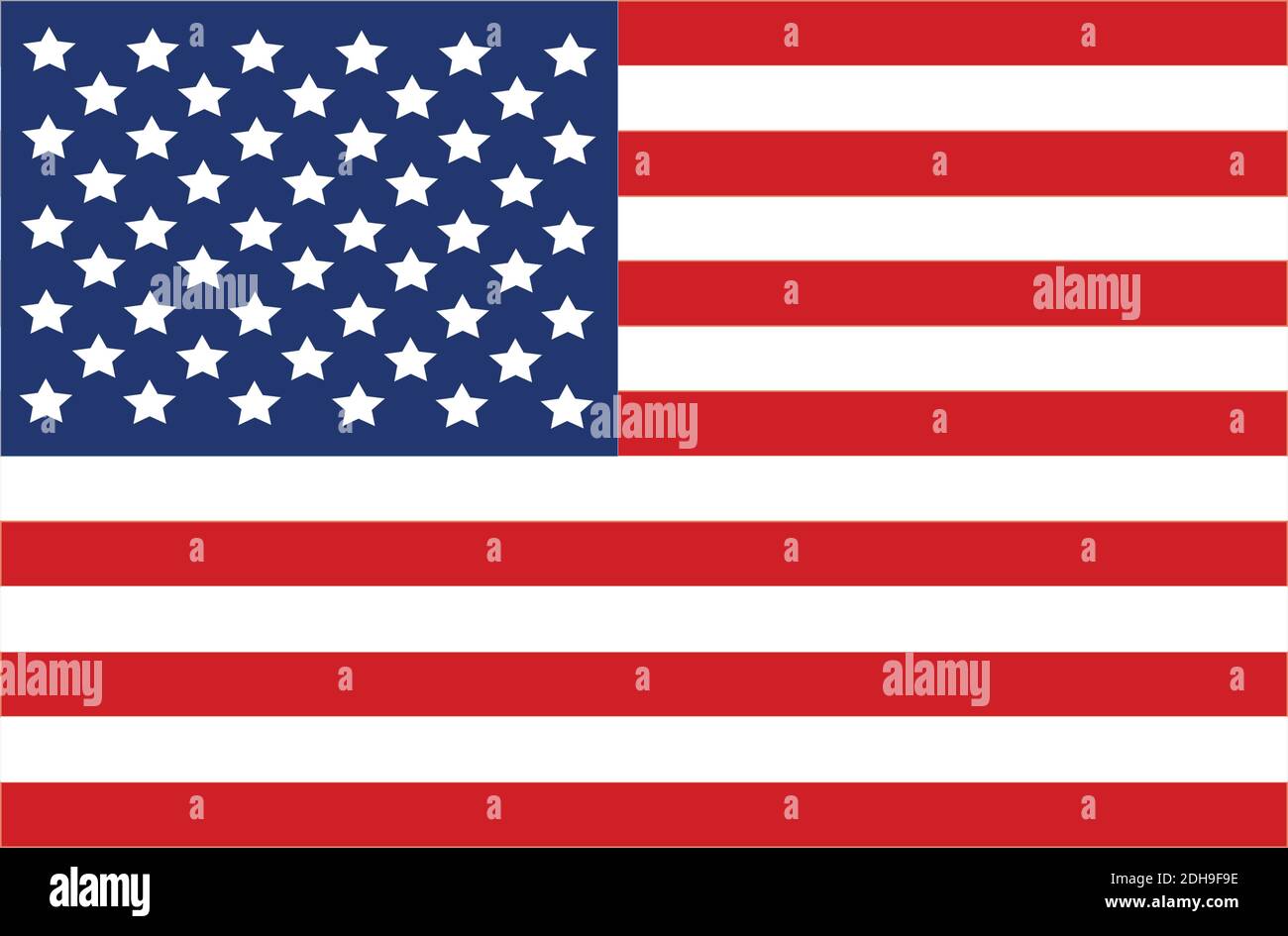 Versione Flat Design dell'icona American Flag. Illustrazione Vettoriale