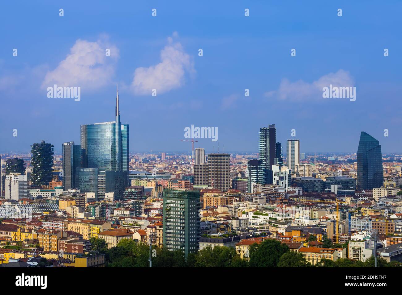 Cityscape Milano Italia Foto Stock