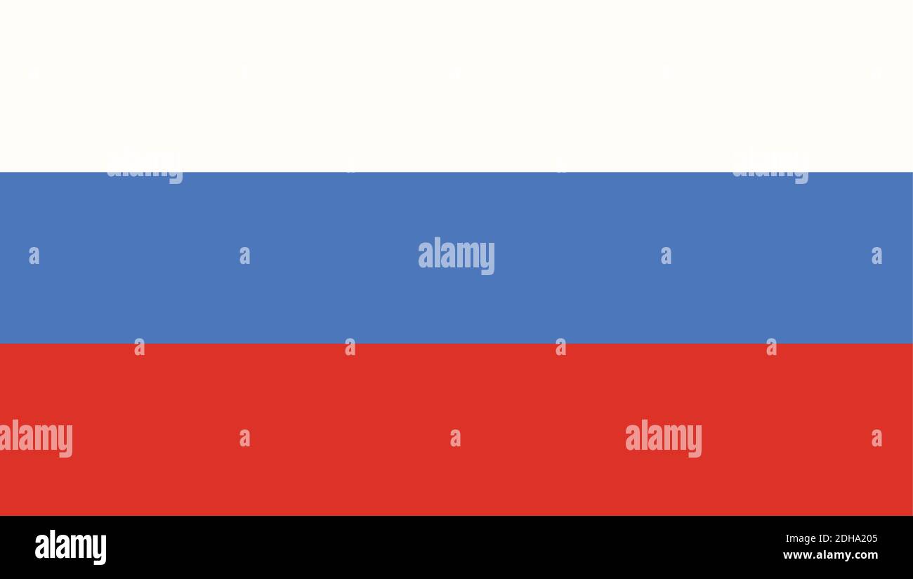 Bandiera nazionale Tricolor della Federazione Russa. Illustrazione Vettoriale