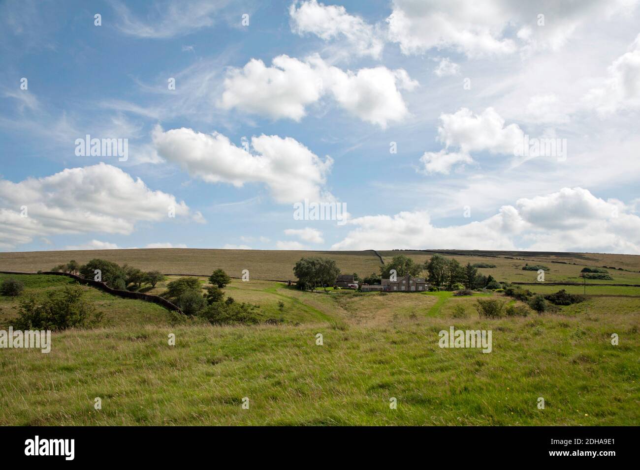 Nuvola che passa attraverso Park Moor Lyme Handley Lyme Park Cheshire Inghilterra Foto Stock