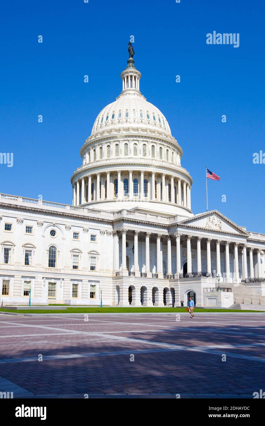 Washington D.C., Stati Uniti - il Campidoglio degli Stati Uniti in Washington DC. Foto Stock