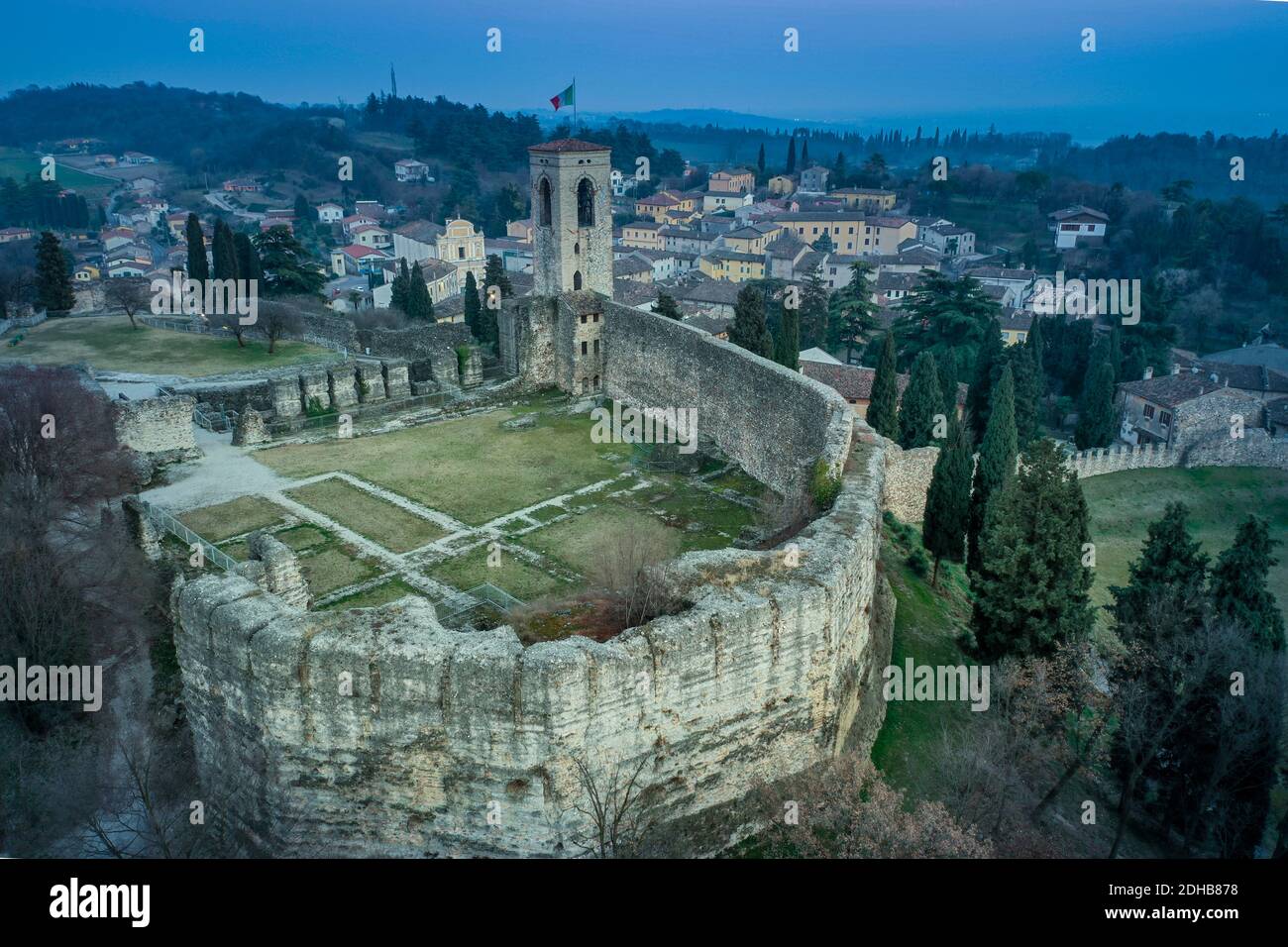 Italia, Cavriana, Mantova, Castello Foto Stock