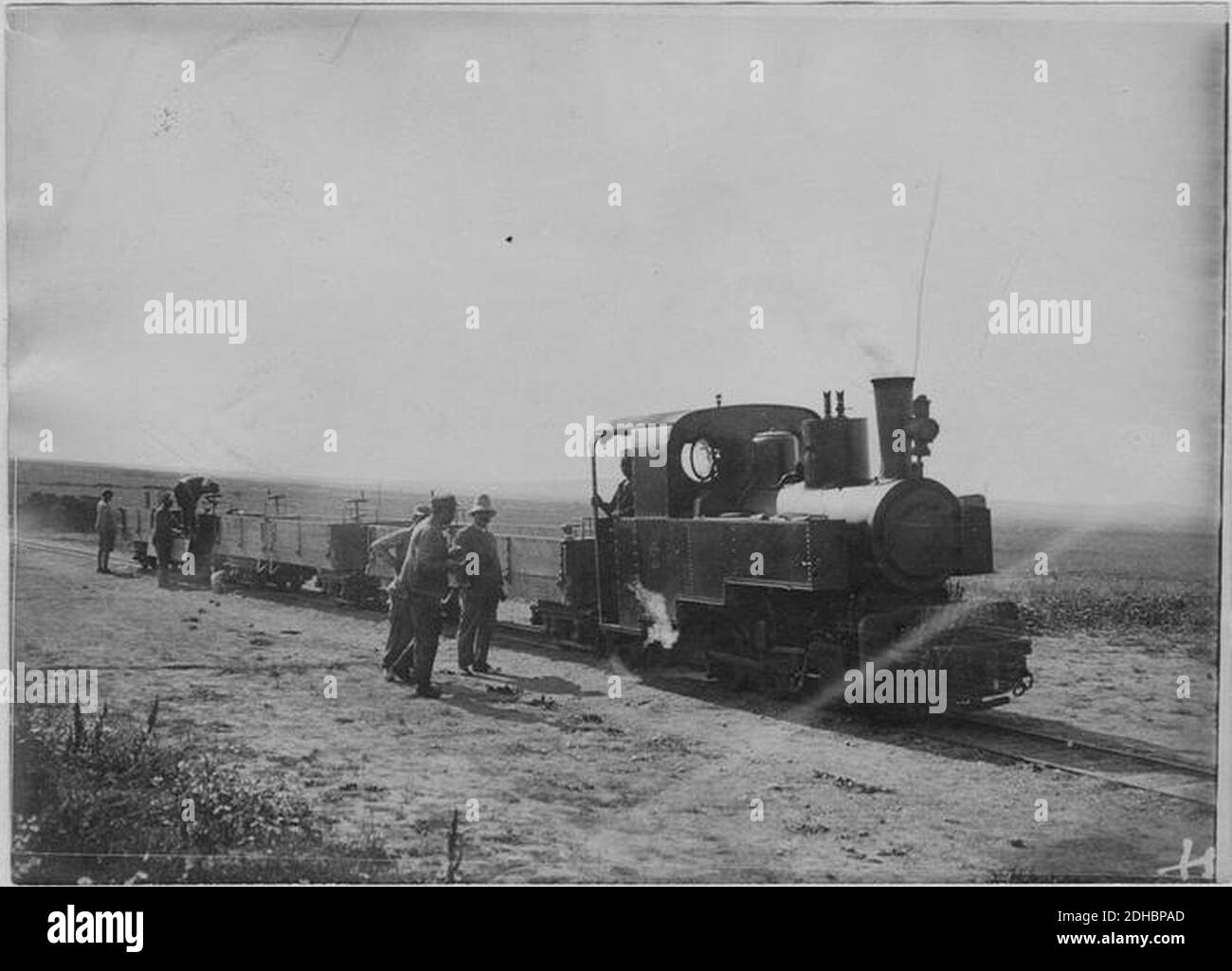 La ligne de chemin de fer du Decauville (7-9 juin 1916). Le Decauville. Foto Stock