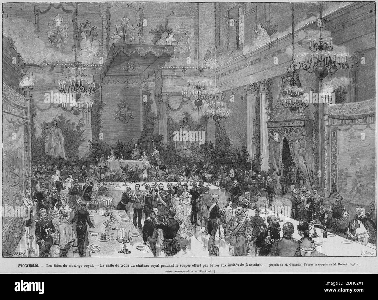 Kronprins Gustavs och Viktorias AV Baden förmälning 1881 Foto Stock